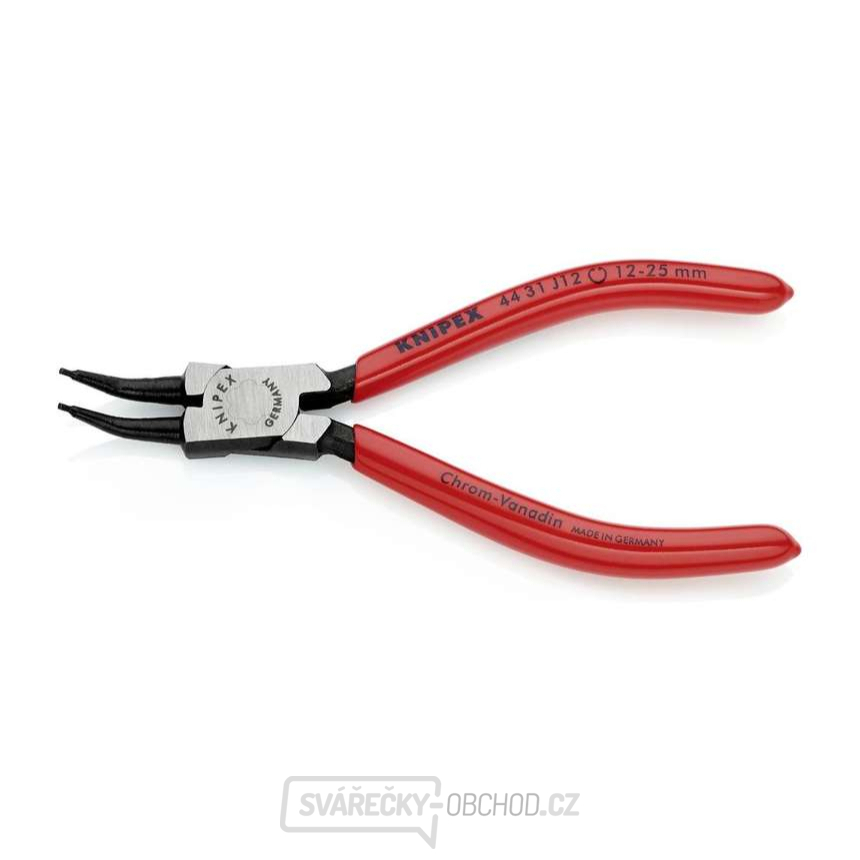Kleště na pojistné kroužky 140 mm, vnitřní zahnuté 45° Knipex 44 31 J12