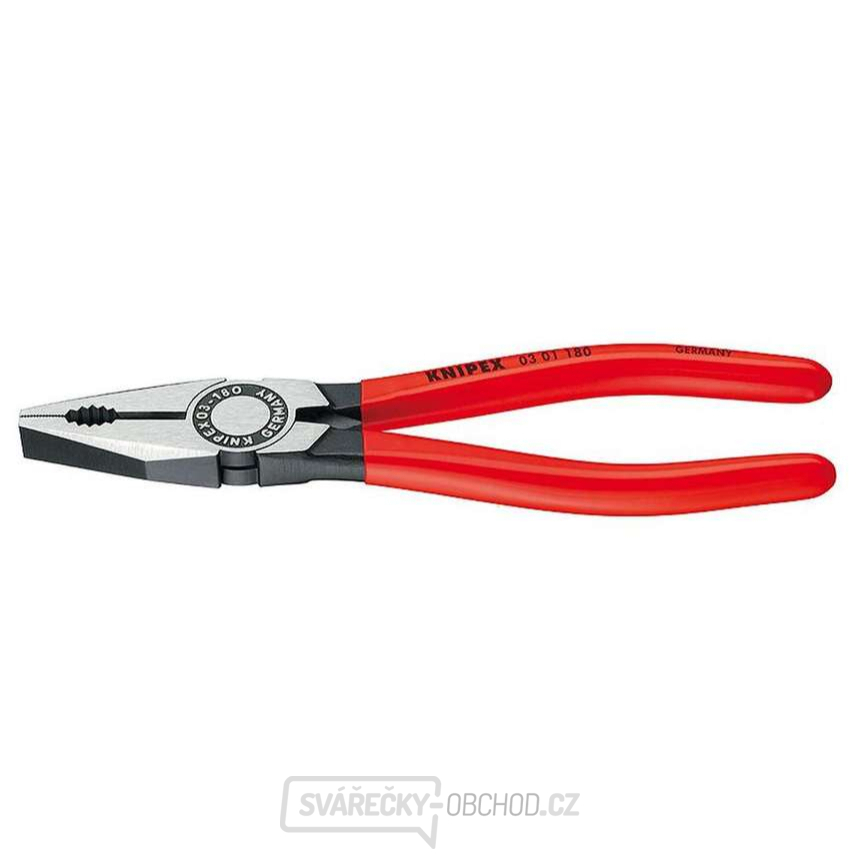 Kombinované kleště 200 mm. KNIPEX 03 01 200 - leštěno, plastové návleky