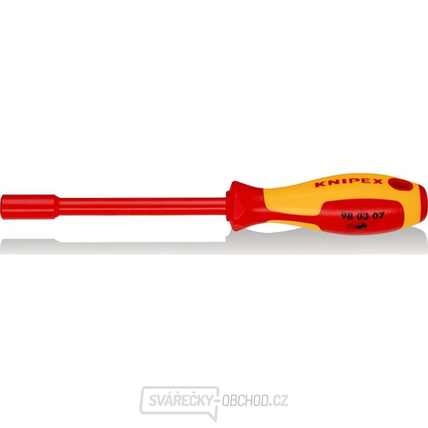 VDE šroubovák s nástrčným klíčem 6hran 7x125 mm Knipex 98 03 07