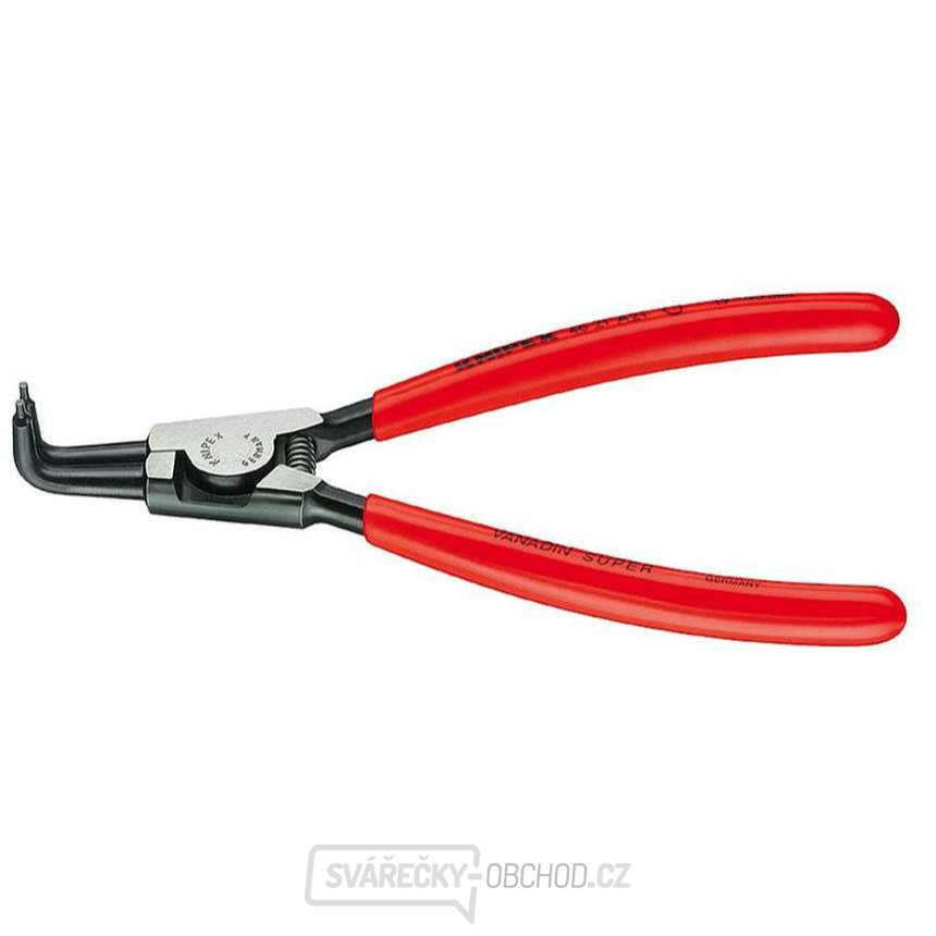 Kleště na pojistné kroužky 125 mm, vnější zahnuté. Knipex 46 21 A11 - DIN 5254 B