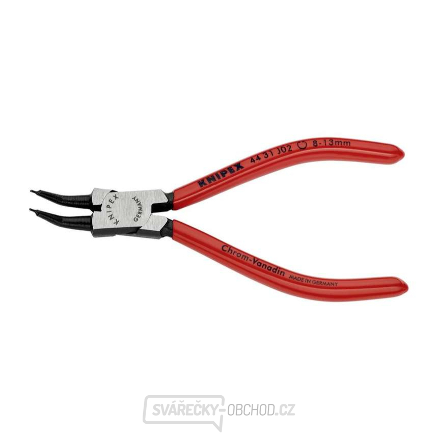 Kleště na pojistné kroužky 140 mm, vnitřní zahnuté 45° Knipex 44 31 J02