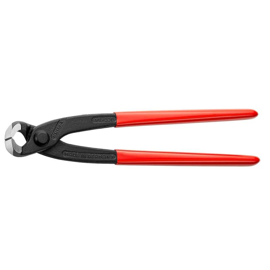 Armovací kleště 220 mm, Knipex 99 01 220 - DIN ISO 9242 - leštěná hlava, plastové návleky 99 01 220