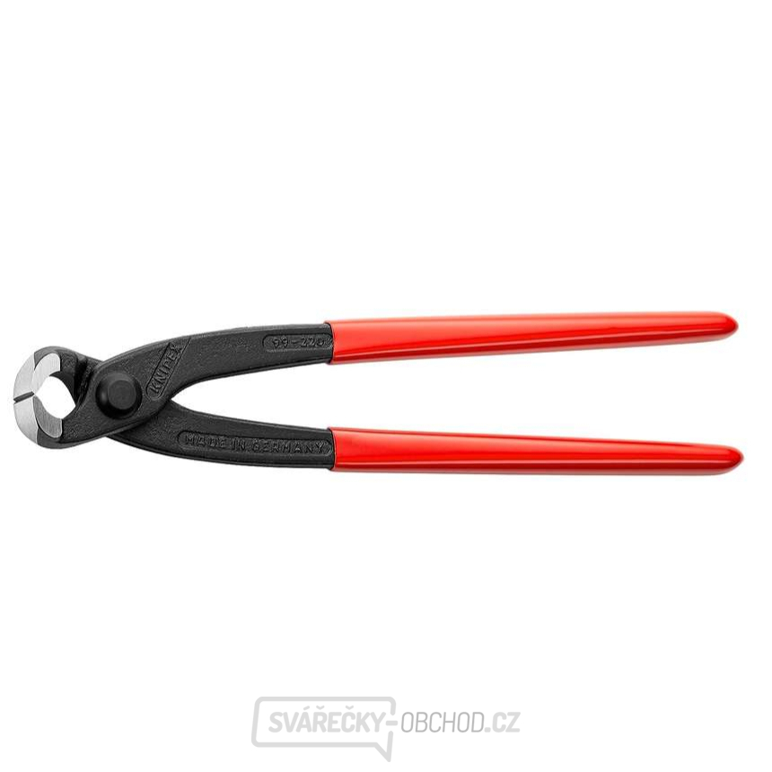 Armovací kleště 220 mm, Knipex 99 01 220 - DIN ISO 9242 - leštěná hlava, plastové návleky