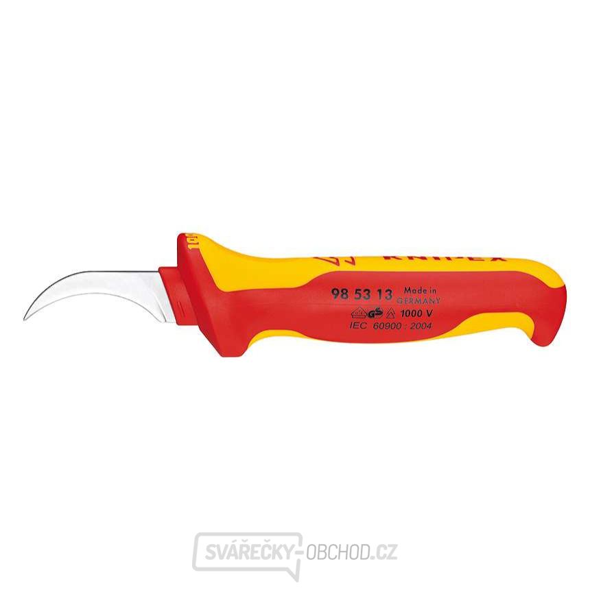 Nůž na pláště izolovaný 1000V VDE, 180 mm Knipex 98 53 13