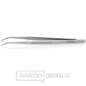 Pinzeta přesná, zahnutá s vodícím kolíkem 155 mm, Knipex 92 34 36 Pinzeta přesná, zahnutá s vodícím kolíkem 155 mm, Knipex 92 34 36 gallery main image