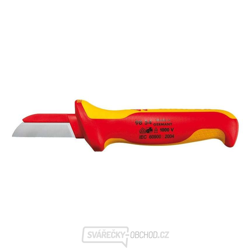 Nůž na kabely izolovaný 1000V VDE, 180 mm Knipex 98 54