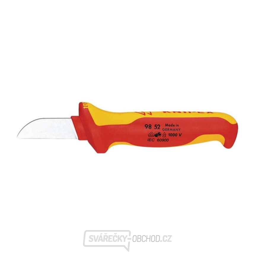 Nůž na kabely izolovaný 1000V VDE, 185 mm Knipex 98 52