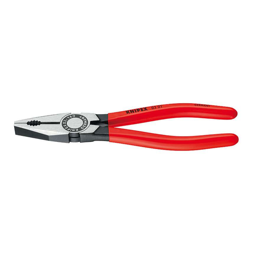 Kombinované kleště 140 mm. KNIPEX 03 01 140 - leštěno, plastové návleky 03 01 140