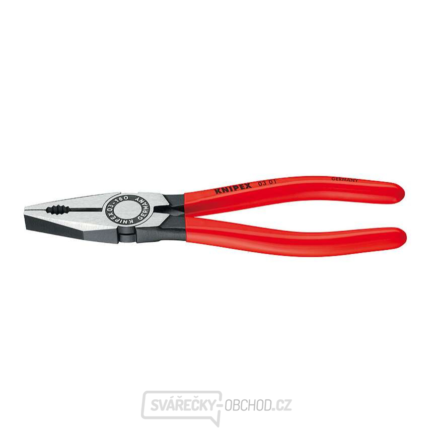 Kombinované kleště 140 mm. KNIPEX 03 01 140 - leštěno, plastové návleky