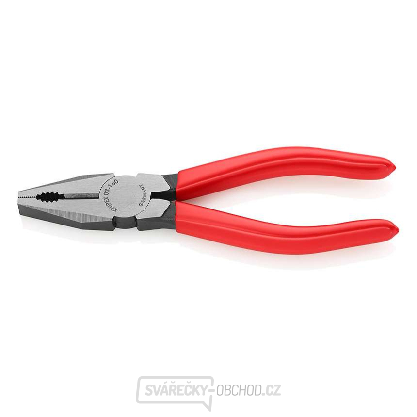 Kombinované kleště 160 mm. KNIPEX 03 01 160 - leštěno, plastové návleky