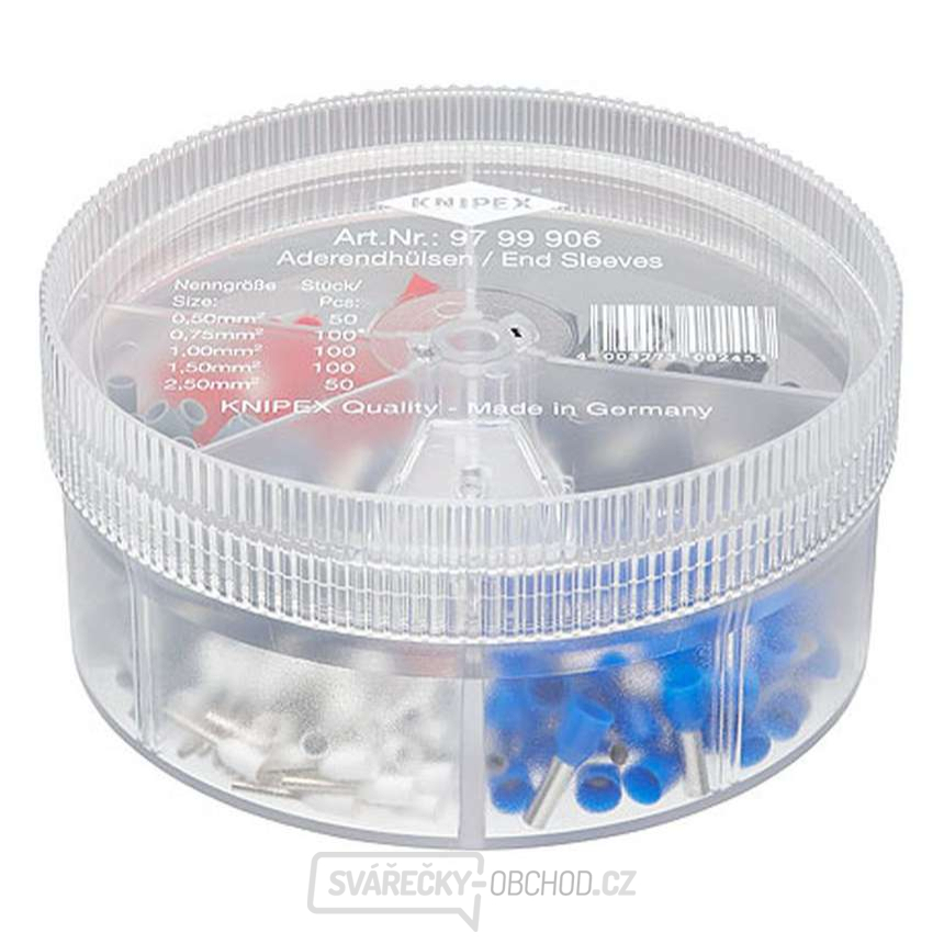 Box s izolovanými koncovými dutinkami Knipex 97 99 906 (400 ks) Box s izolovanými koncovými dutinkami Knipex 97 99 906 (400 ks) gallery main image