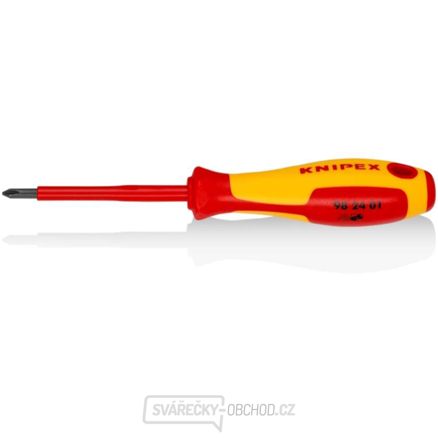 Šroubovák křížový Phillips® izolovaný 1000V VDE Knipex PH1 Šroubovák křížový Phillips® izolovaný 1000V VDE Knipex PH1 gallery main image