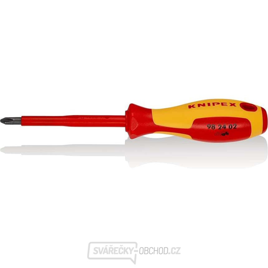 Elektrikářský VDE šroubovák PH 2 Knipex 98 24 02 Elektrikářský VDE šroubovák PH 2 Knipex 98 24 02 gallery main image