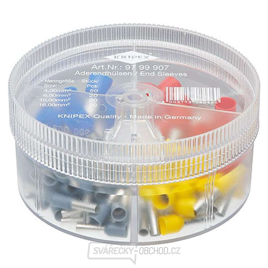 Box s izolovanými koncovými dutinkami Knipex 97 99 907 (100 ks) Box s izolovanými koncovými dutinkami Knipex 97 99 907 (100 ks) gallery main image