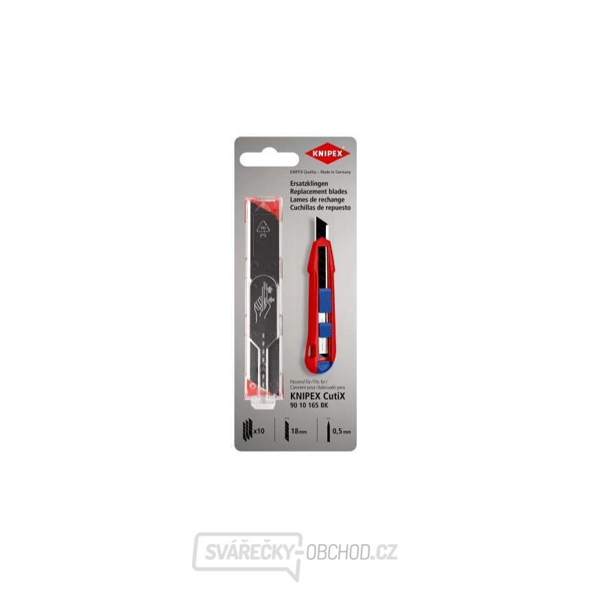 Náhradní čepele pro nůž Knipex 90 10 165 BK (10 ks)