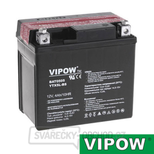 Baterie motocyklová 12V  4Ah Vipow YTX5L-BS Baterie motocyklová 12V  4Ah Vipow YTX5L-BS gallery main image