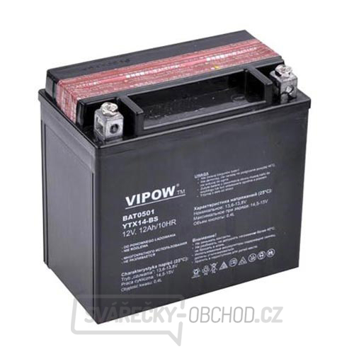 Baterie motocyklová 12V 12Ah VIPOW