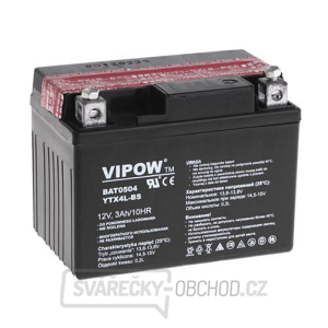 Baterie motocyklová 12V  3Ah VIPOW Baterie motocyklová 12V  3Ah VIPOW gallery main image