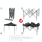 Párty stan nůžkový 3x3m šedý WATERPROOF Náhled