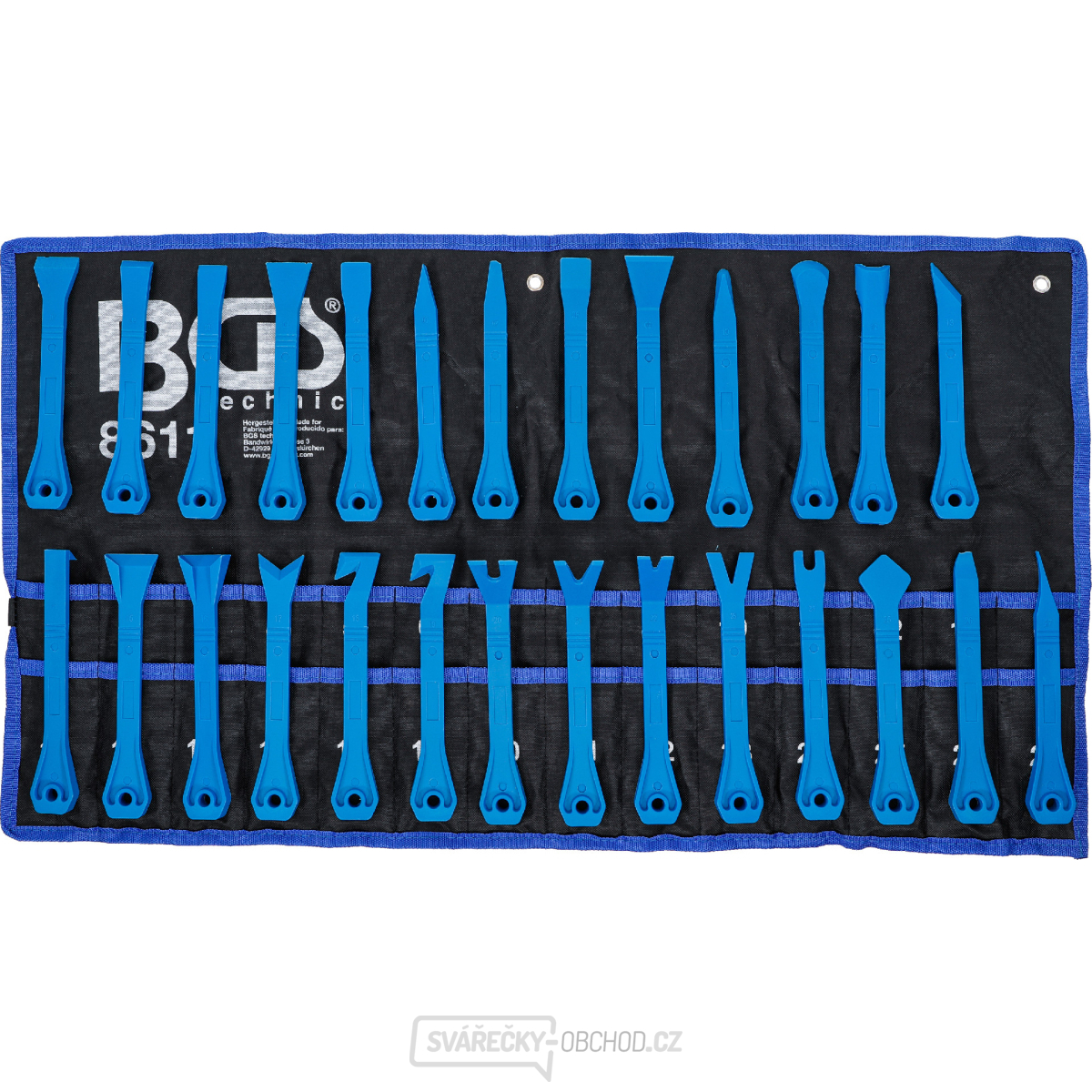 Sada klínů pro uvolnění ozdobných lišt / škrabek BGS 8611 | 27dílná