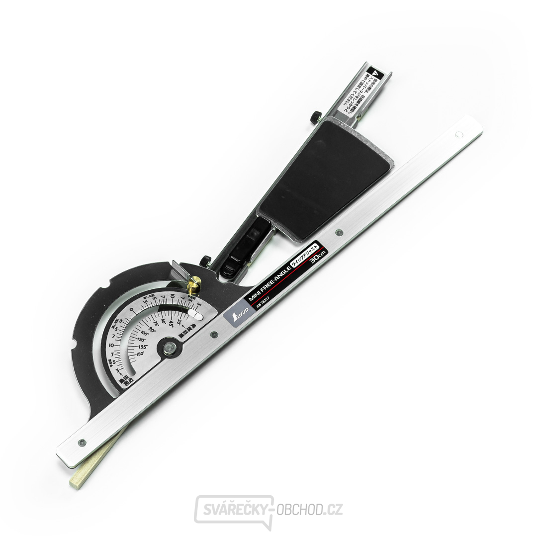 Japonská vodící lišta a úhloměr SHINWA Free-Angle NEO pro kotoučové pily - 30 cm