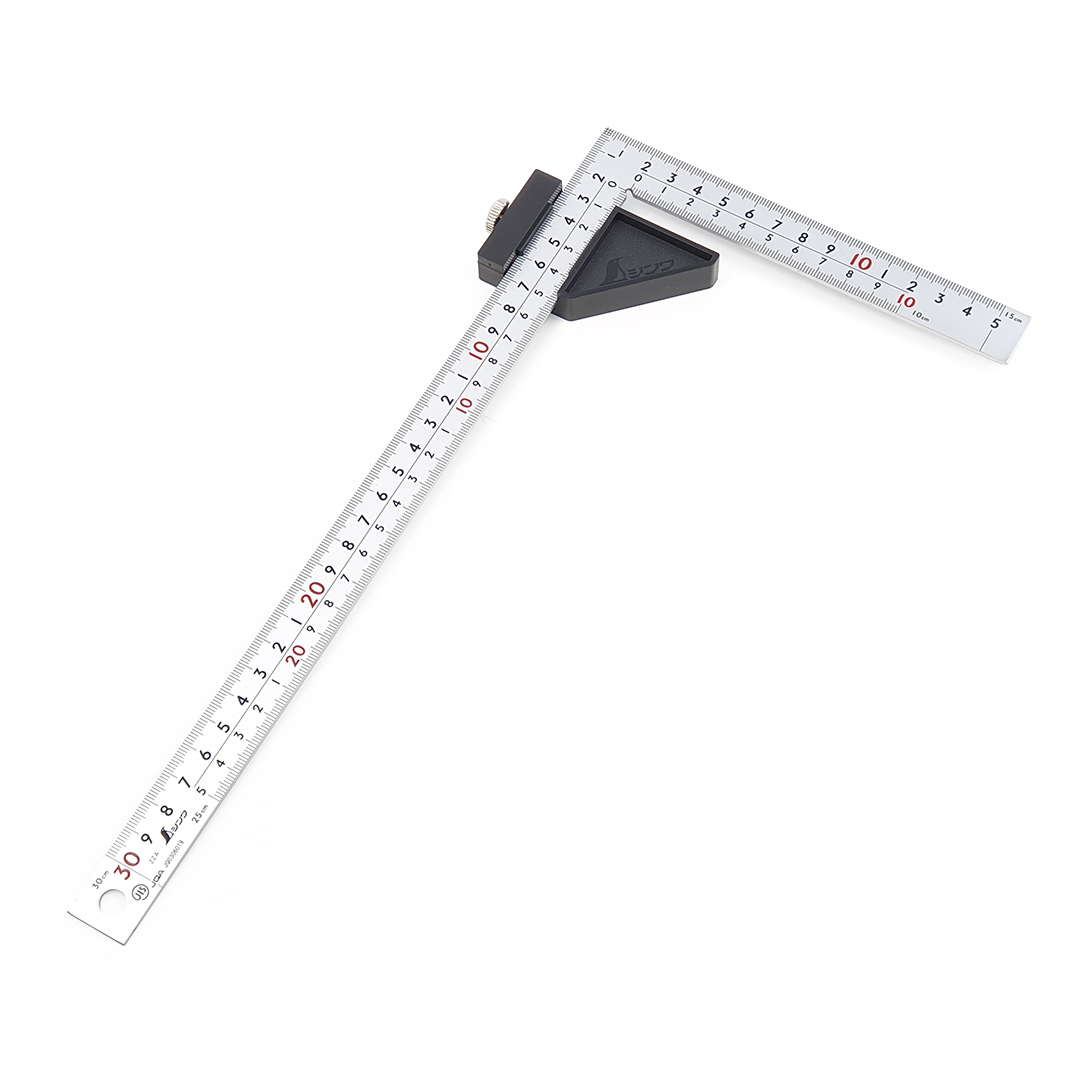 Levně Japonský truhlářský úhelník s dorazem SHINWA - 8 stupnic 5427