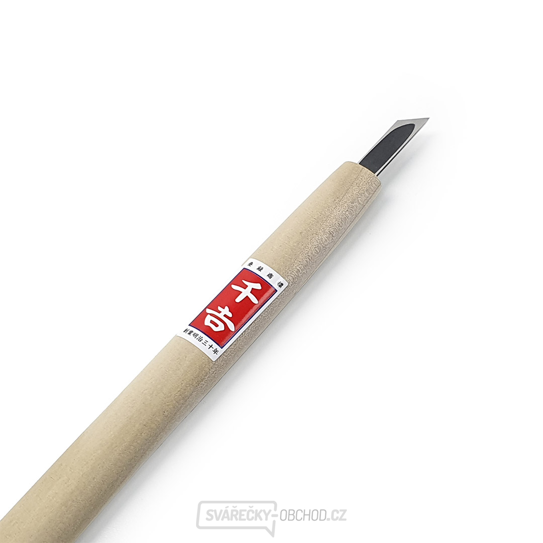 Japonské řezbářské mini-dláto SENKICHI s šikmou čepelí - 7,5 mm