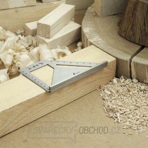 Ocelový úhelník SHINWA 45+90° s dorazem a stupnicí Ocelový úhelník SHINWA 45+90° s dorazem a stupnicí gallery main image