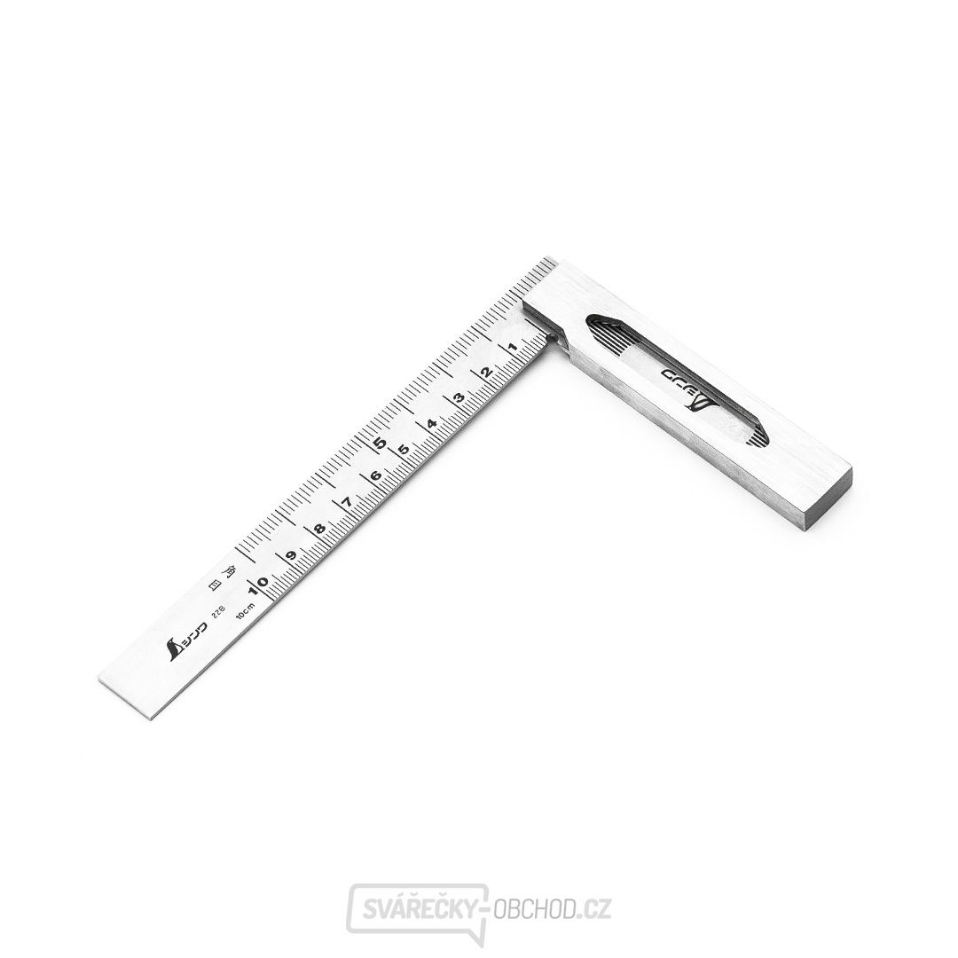 Nerezový úhelník SHINWA s robustní nerezovou základnou - 130 mm