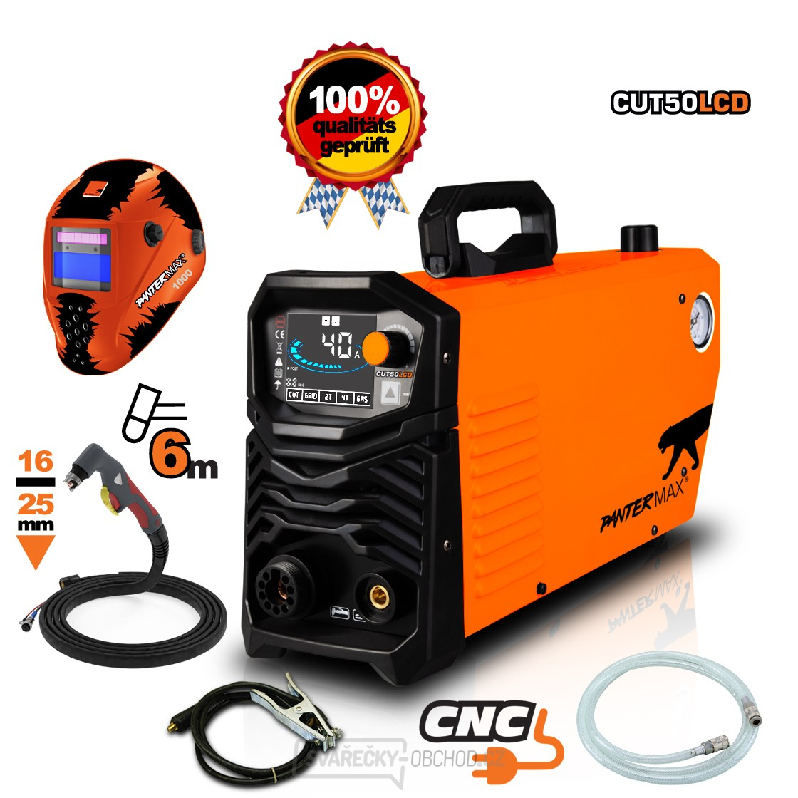 PANTERMAX CUT50LCD® ruční inverterová plazmová řezačka set 2+ Příslušenství gallery main image