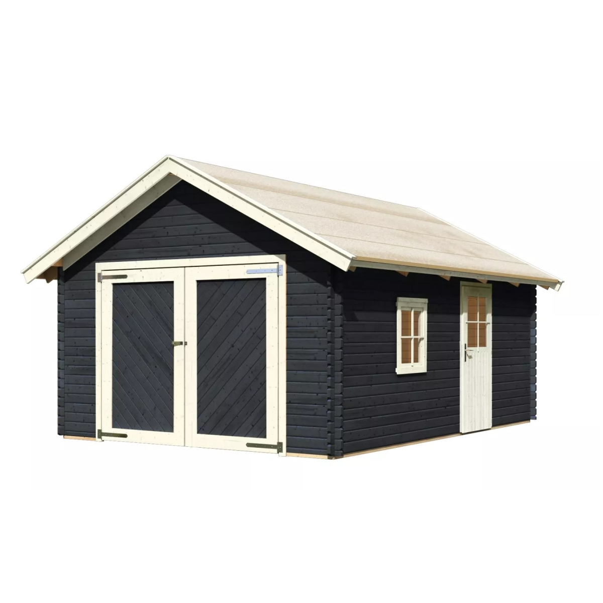 LANIT PLAST dřevěná garáž KARIBU 39936 40 mm antracit LG3394