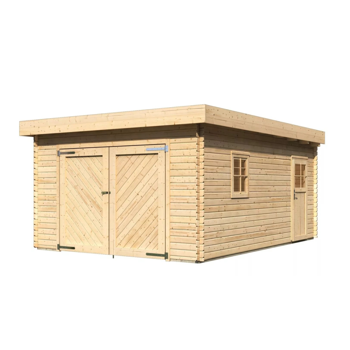 LANIT PLAST dřevěná garáž KARIBU FLACHDACH 9140 natur LG3395