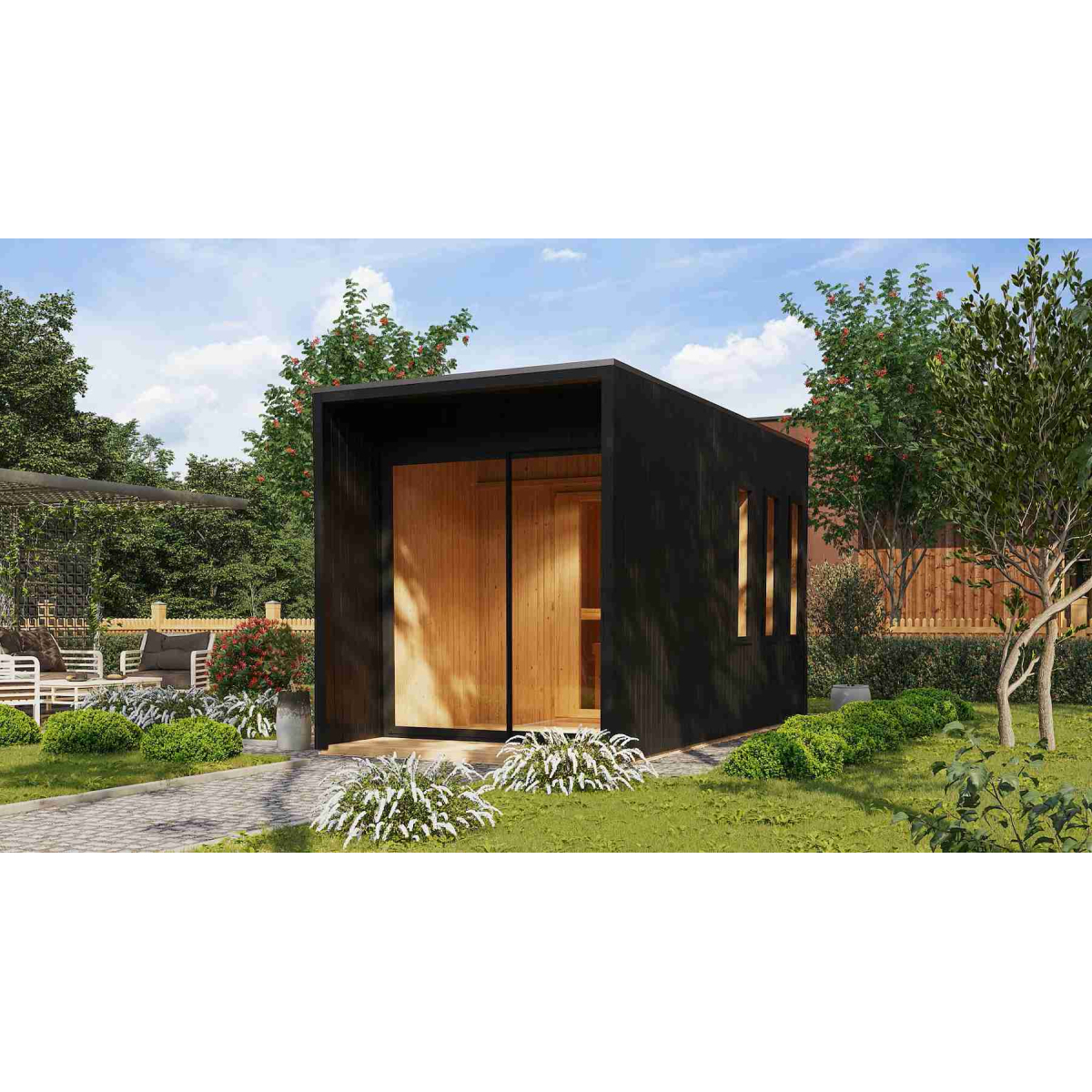 LANIT PLAST finská sauna KARIBU MIRAMAR (92843) černá LG3779