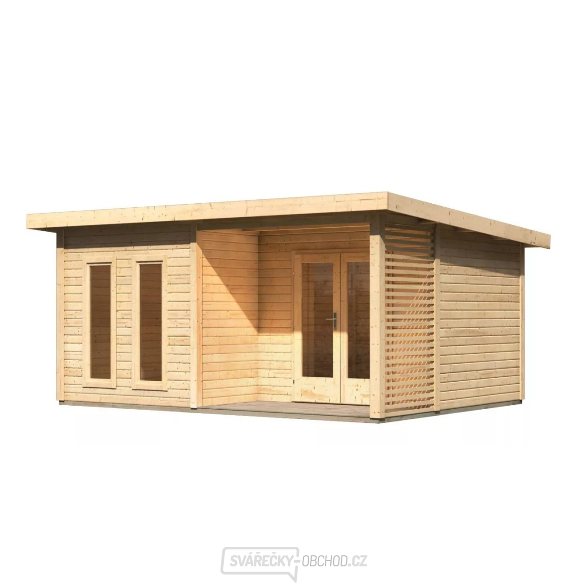 Dřevěný domek KARIBU RADEBURG 5 (31490) natur LG3951