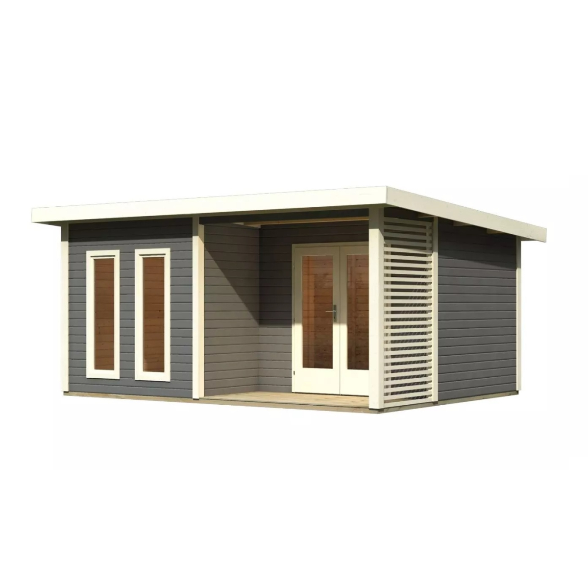 LANIT PLAST dřevěný domek KARIBU RADEBURG 5 (33126) terragrau LG3952