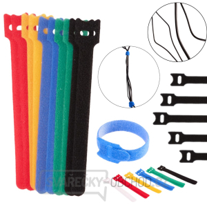 Stahovací pásky na suchý zip - organizér kabelů 150mm x 12mm - sada 12ks (1000) Stahovací pásky na suchý zip - organizér kabelů 150mm x 12mm - sada 12ks (1000) gallery main image