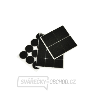 Sada plstěných podložek pod nábytek (černá) - kulaté 25mm a obdélníkové 25x25mm + 40x40mm 28ks(25/250) gallery main image