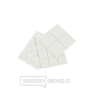 Sada plstěných podložek pod nábytek (bílá) - kulaté 25mm a obdélníkové 25x25mm + 40x40mm 28ks(25/250) gallery main image