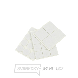 Sada plstěných podložek pod nábytek (bílá) - kulaté 25mm a obdélníkové 25x25mm + 40x40mm 28ks(25/250) gallery main image