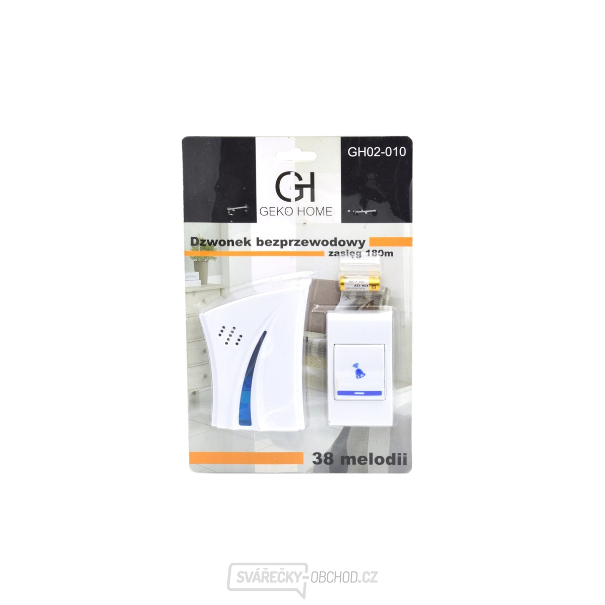 Bezdrátový zvonek 38 melodií 180 m (1)