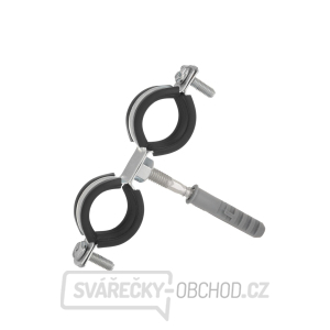 Kovová trubková svorka s gumou pro dvojité 3/4 Kovová trubková svorka s gumou pro dvojité 3/4