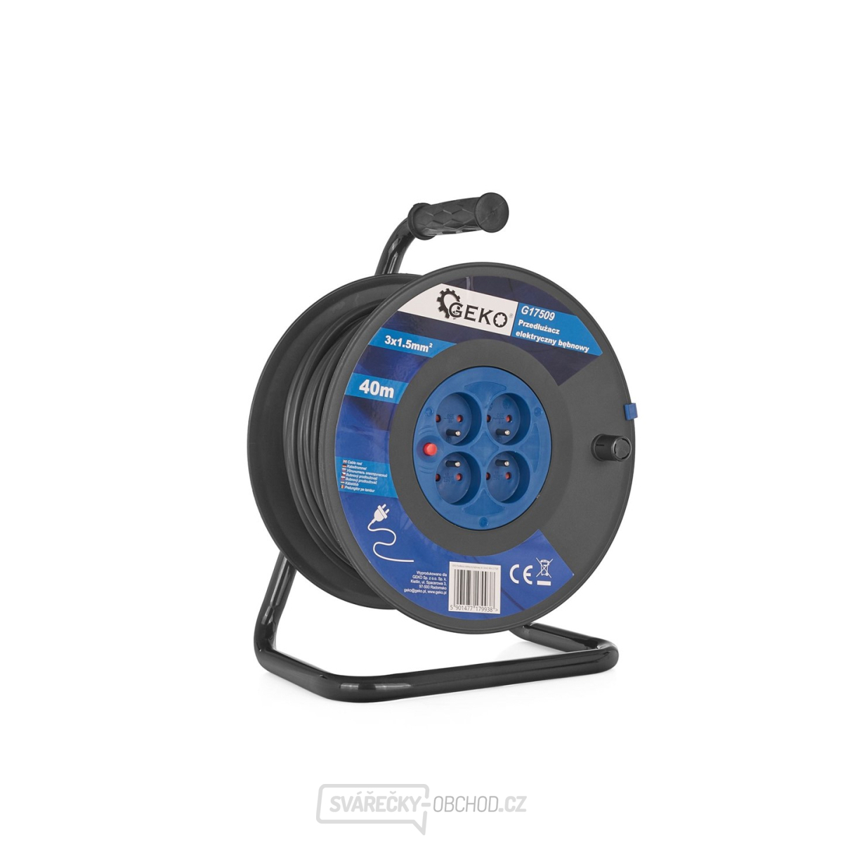 Naviják elektrického prodlužovacího kabelu 3x1,5mm2 40m (1)
