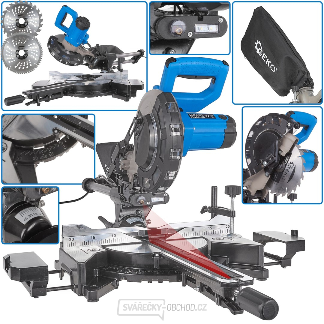 Pokosová pila s posuvem 1700W 210mm (1)