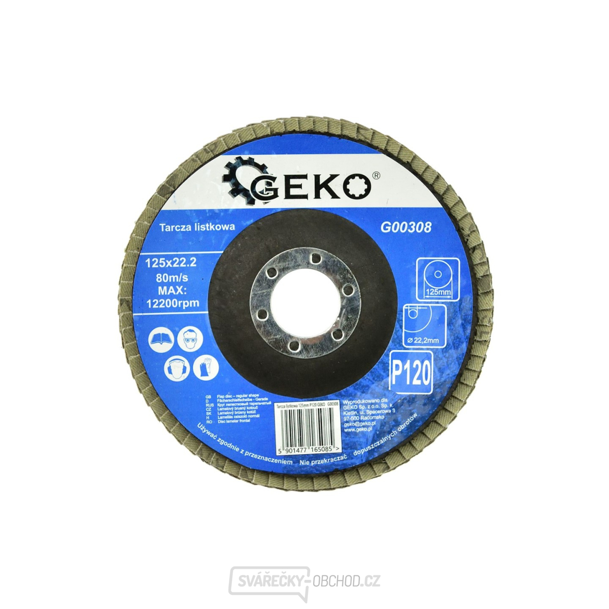 Lamelový kotouč 125mm P120 GEKO (10/200)