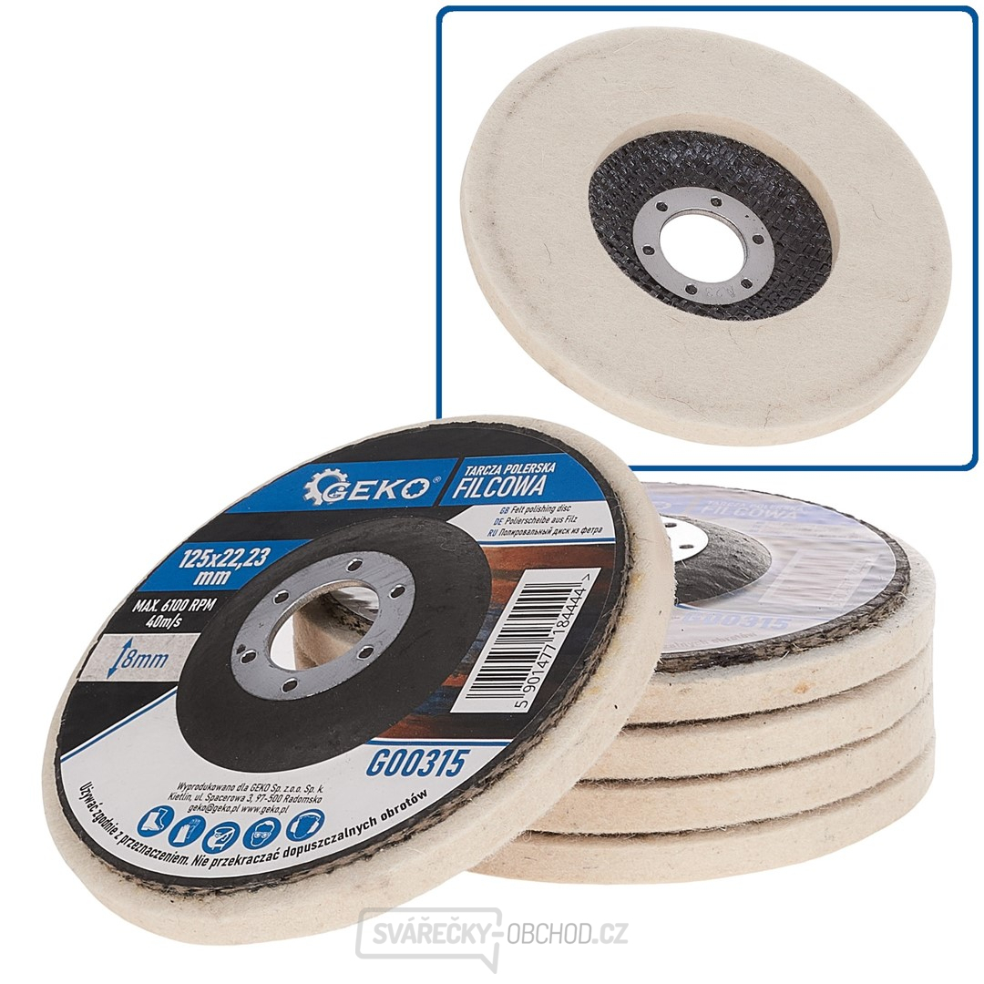 Plstěný leštící kotouč 125 mm (5/200)