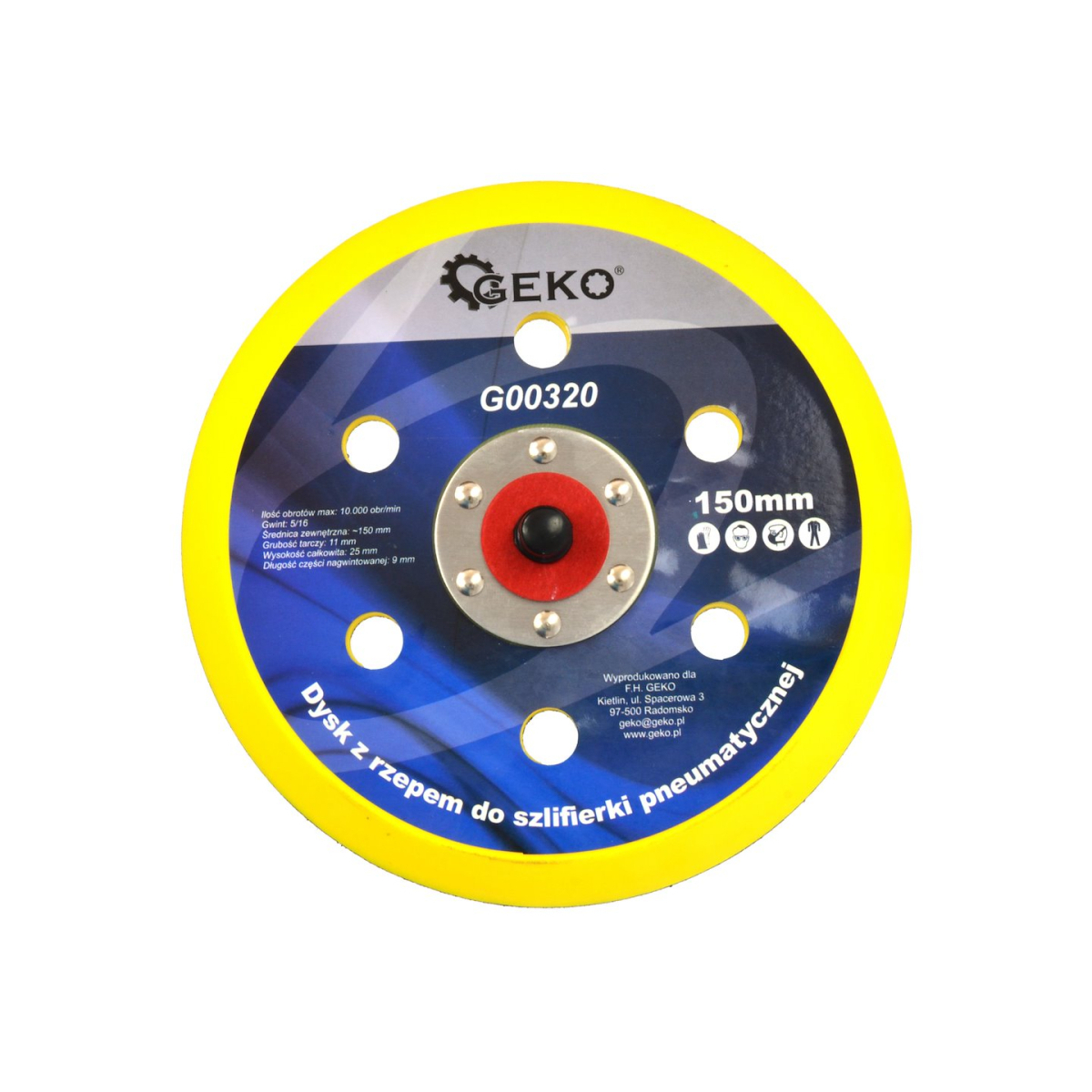 Kotouč na suchý zip pro pneumatickou brusku 150 mm (20/100) G00320