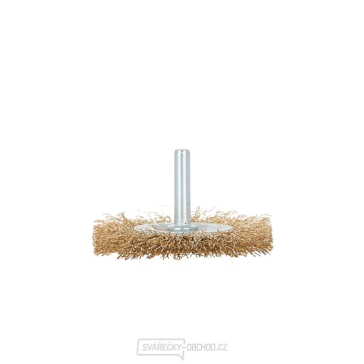 Drátěný kartáčový kotouč. mosazný 60mm se stopkou (100)