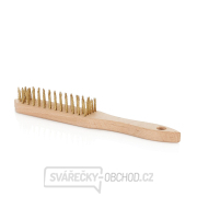 Žlutý drátěný kartáč na rez 5 řad dřeva (30/120) Žlutý drátěný kartáč na rez 5 řad dřeva (30/120) gallery main image