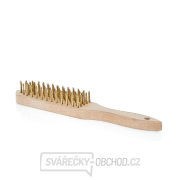 Žlutý drátěný kartáč na rez 6 řad dřeva (30/120) Žlutý drátěný kartáč na rez 6 řad dřeva (30/120) gallery main image