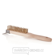 Žlutý drátěný kartáč na rez 4 řady se škrabkou na dřevo (20/120) Žlutý drátěný kartáč na rez 4 řady se škrabkou na dřevo (20/120) gallery main image